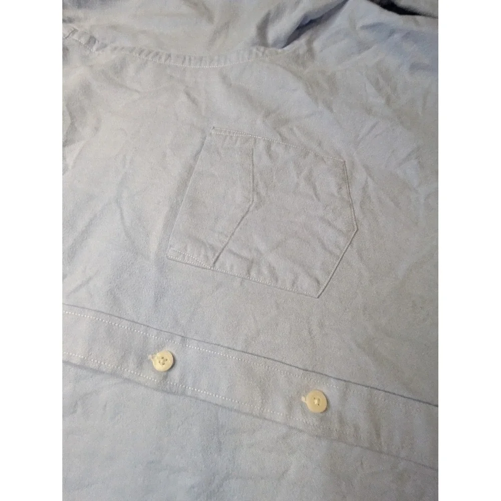 Untuckit Mens XL Button Down Shirt Light Blue Cotton Collared Long Sleeve